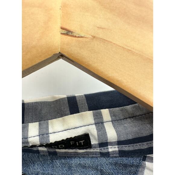 Banana Republic Standard Fit Black White Button Up Shirt Men's Size Large L - Picture 6 of 9